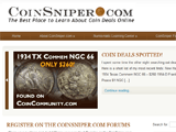 CoinSniper.com - The Best Place to Learn About Coin Deals Online